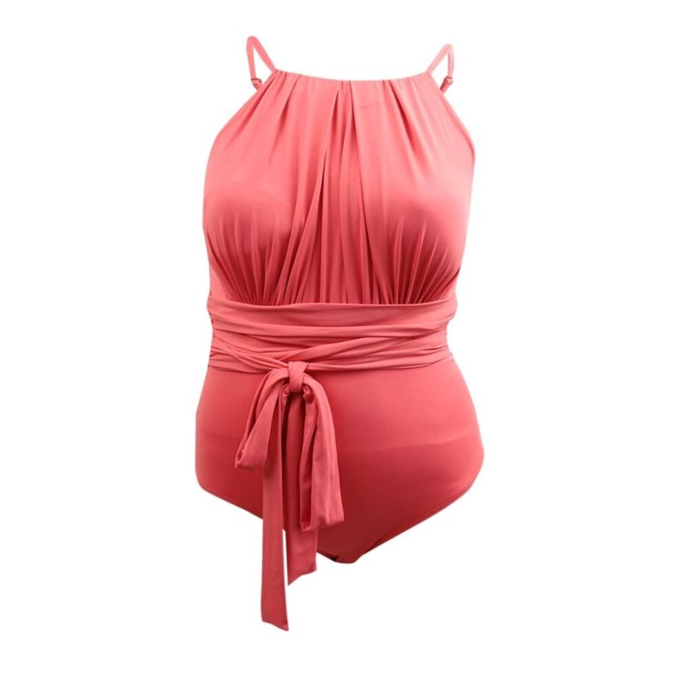 Contours by Coco Reef Women's Belted One-Piece Swimsuit (10/34C, Bloom)